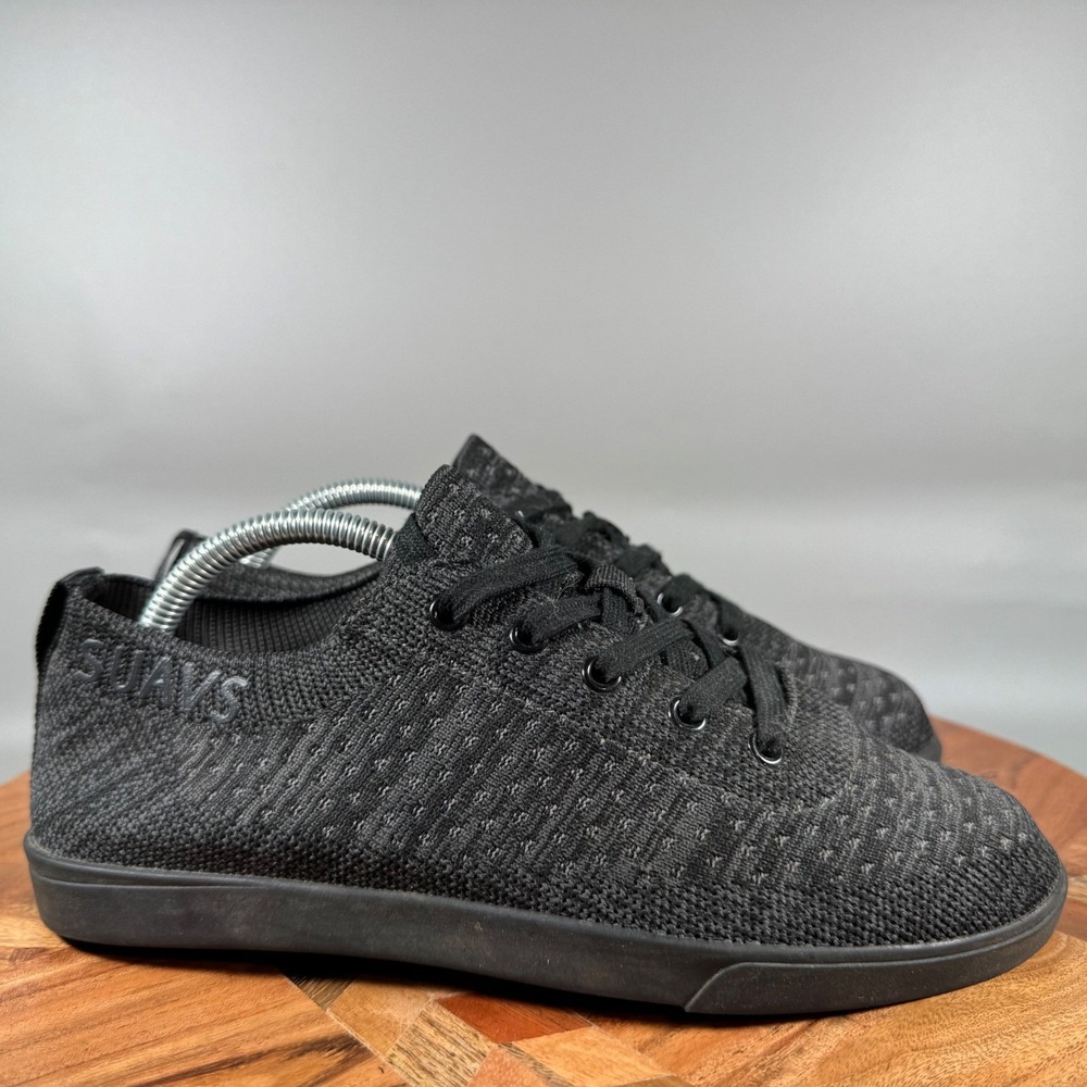 SUAVS The Zilker Women 7 Men 5‎ EU 38 Jet Black Knit Minimalist Sneakers